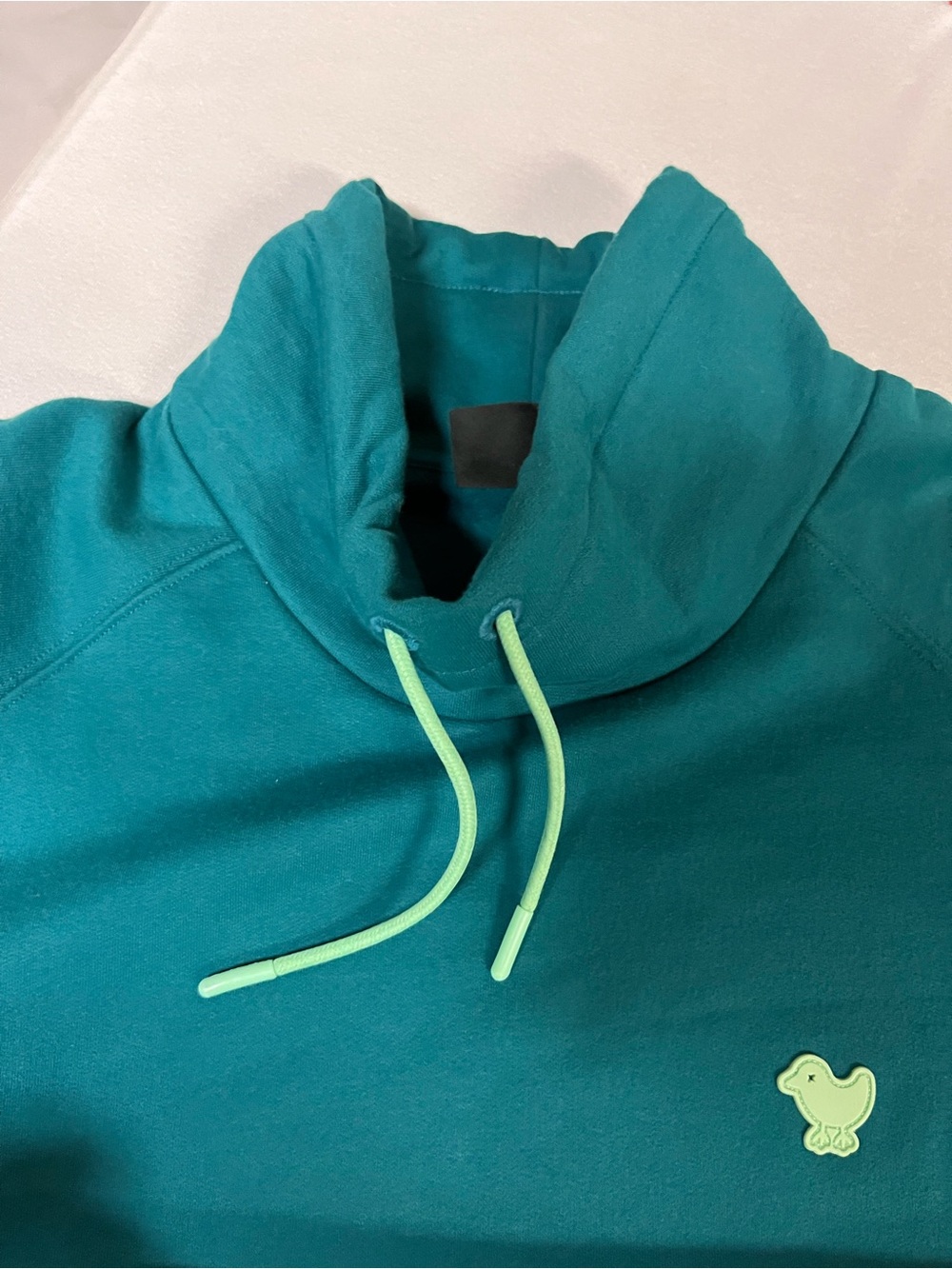 Bad Birdie Rec League Sweatshirt Women L Teal Green Golf Fleece Pullover Cropped - Picture 4 of 11
